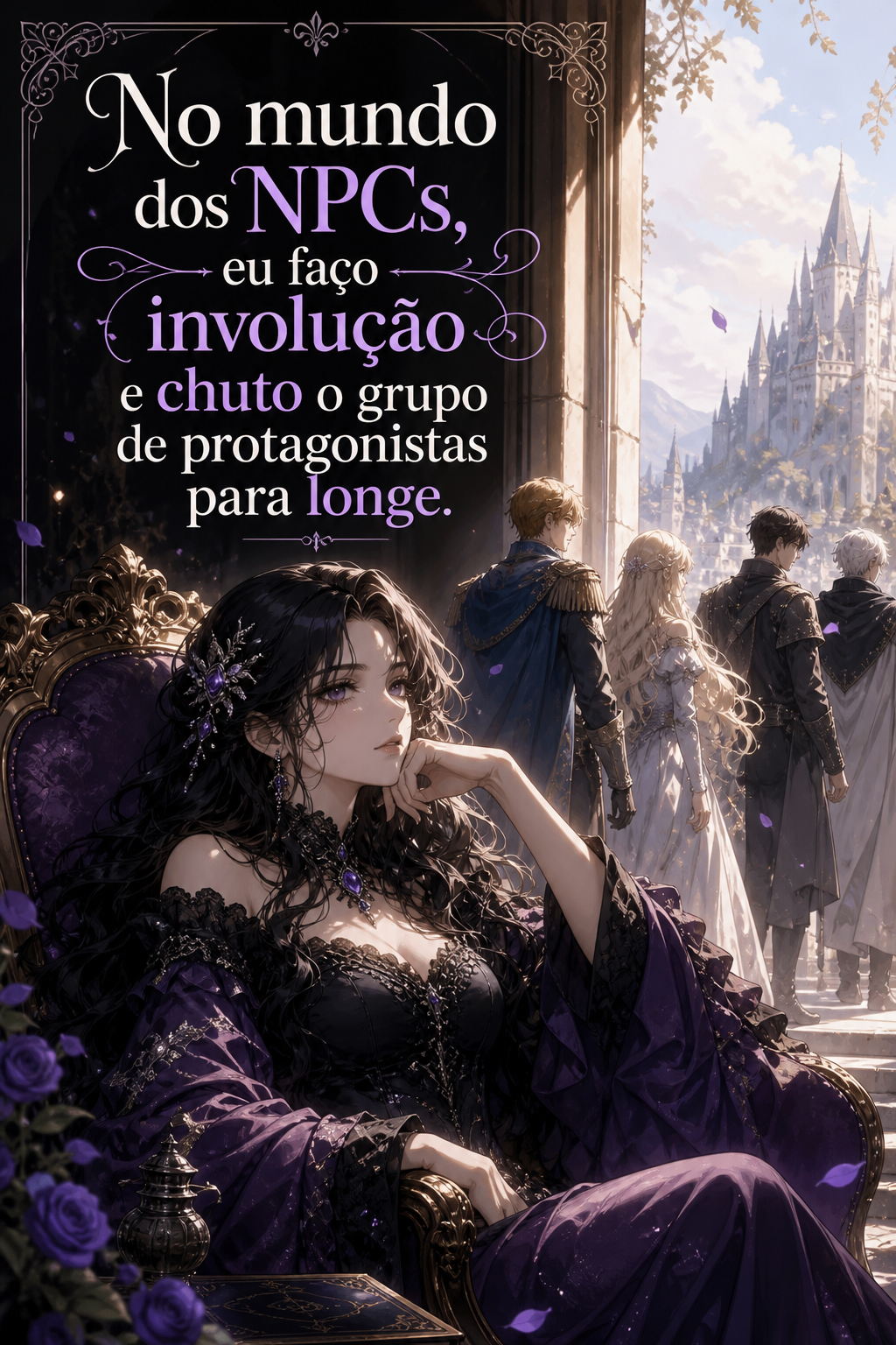 No mundo dos NPCs, eu faço involução e chuto o grupo de protagonistas para longe.