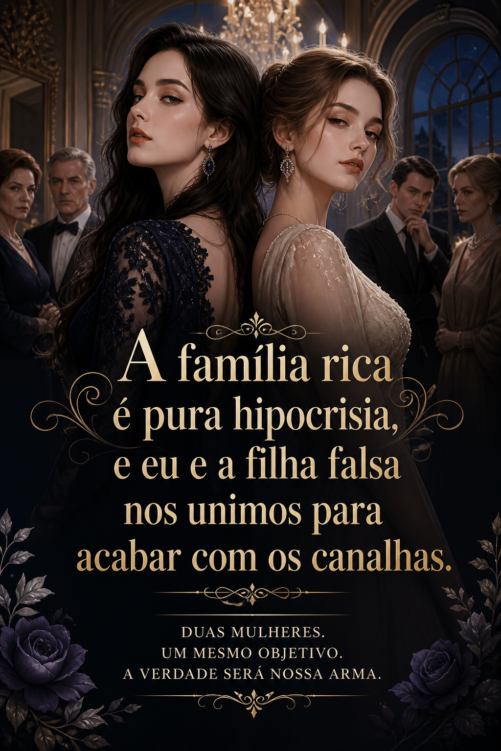 A família rica é pura hipocrisia, e eu e a filha falsa nos unimos para acabar com os canalhas.
