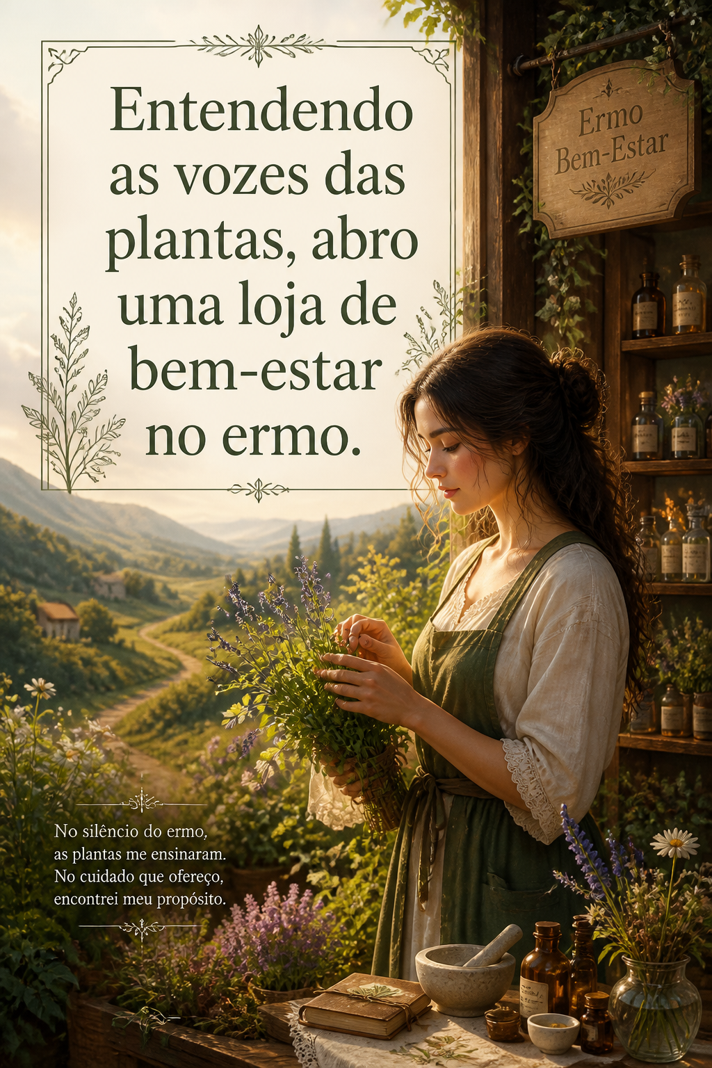Entendendo as vozes das plantas, abro uma loja de bem-estar no ermo.